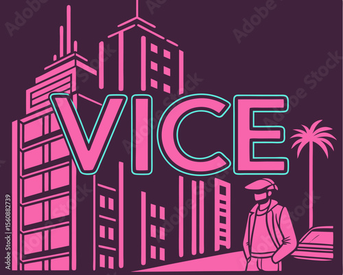 Font style characterized by 80s Retro Futurism, featuring vector brush strokes for an alphabet
