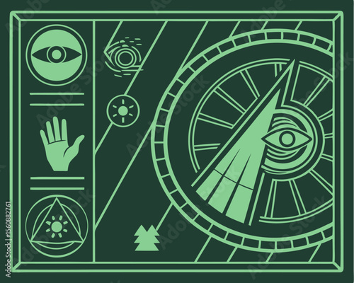 Retro futuristic grid, wireframe, abstract geometry, brutalism, and rave design elements are included in this vector collection