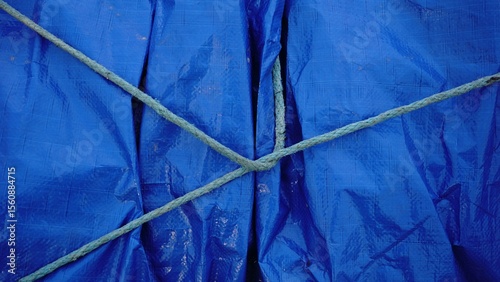 tied blue canvas background