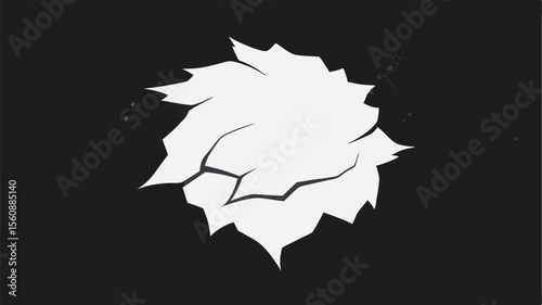 Abstract bursting geometric shape illustration with transparency perfect for design projects