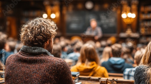 Criminology students law lecture hall symbolic elements like gavels justice scales legal books engaged classroom discussion on reform policies academic atmosphere