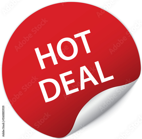 HOT DEAL - round red sticker banner
