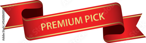 PREMIUM PICK – round ribbon banner with gold frame