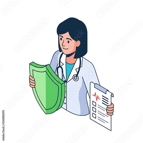 Doctor analyzing an X-ray image.