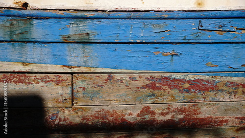weathered wooden boat keel as background