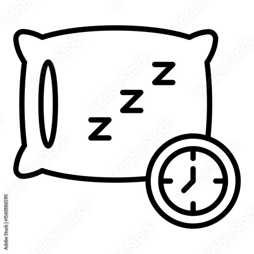 nap time outline icon for break and energy recovery at work