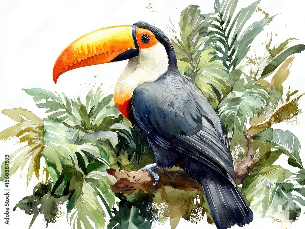 Fototapeta premium A stunning portrayal of exotic wildlife in art.