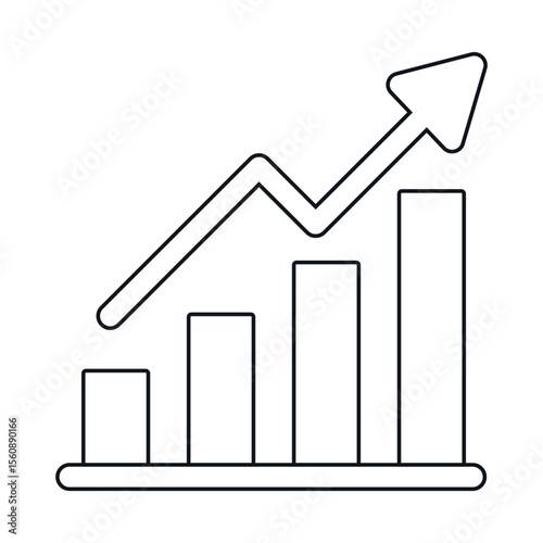 Line graph showing steady growth trends over time in a business analysis