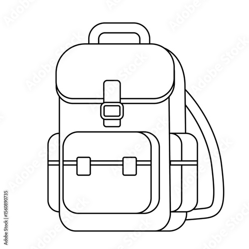 Backpack design outline showcasing functionality and style for various activities