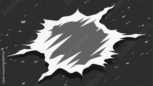 Abstract explosion graphic with transparency for diverse design applications