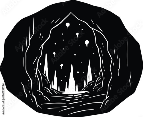 Glowworm Cave Interior, Luminous Insect Cave
