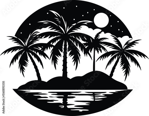 Remote Oasis With Palm Trees, Hidden Desert Water Source