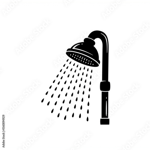 Enjoy the freshness with this scalable shower graphic, ideal for bathroom designs, sanitary product brands, or plumbing company themes.