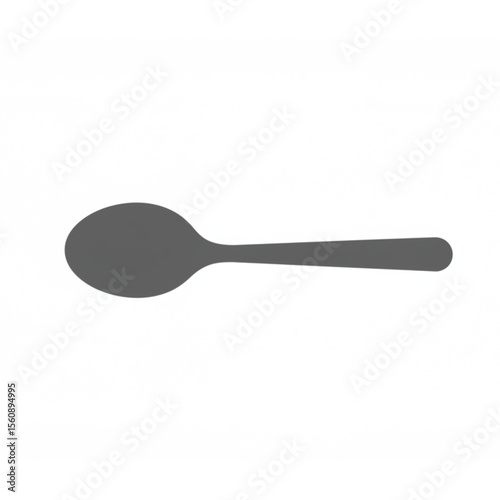 Elegant spoon graphic presents a simple, clean design ideal for culinary themes or restaurant menu layouts, perfect for web and print projects.