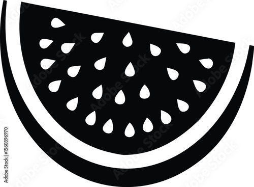 Top view of a juicy sliced watermelon with black seeds isolated on white background isolated on transparent background