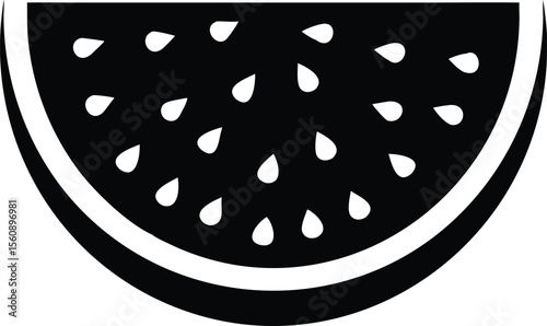 Top view of a juicy sliced watermelon with visible seeds isolated on white background isolated on transparent background