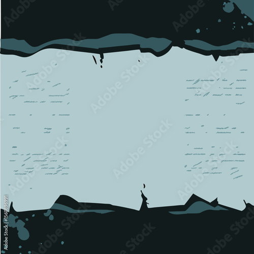 Abstract landscape composition with subtle grunge elements and handwritten script accents