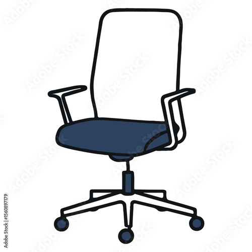 Comfortable Office Chair with Adjustable Height and Swivel Functionality Ideal for Ergonomic Support During Long Work Hours