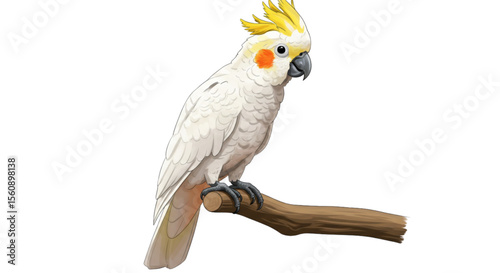 parrot on white background