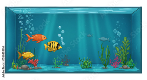 aquarium with fishes