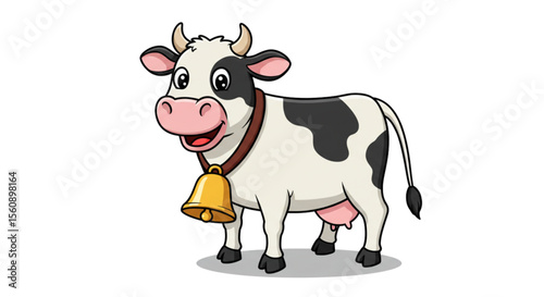 cow cartoon isolated on white