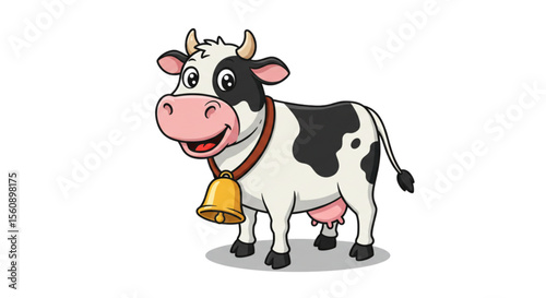 cow cartoon isolated on white