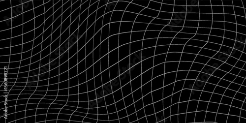 Net texture pattern on white background. Net texture pattern for backdrop and wallpaper. Realistic net pattern with black squares. vector modern.