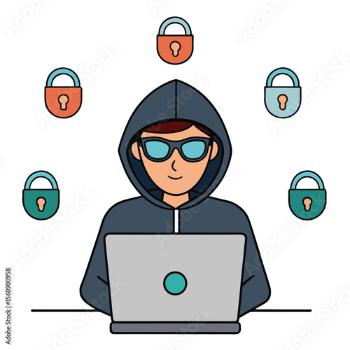 Cybersecurity Hacker, Data Privacy, and Digital Security Threats