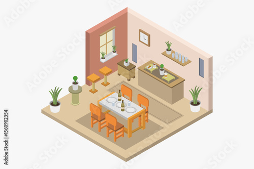 Dining Room Isometric