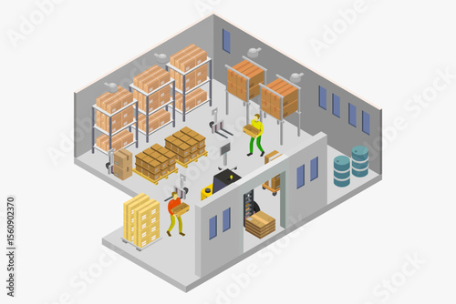 Isometric Factory Warehouse