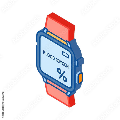 Smartwatch showing blood oxygen saturation.