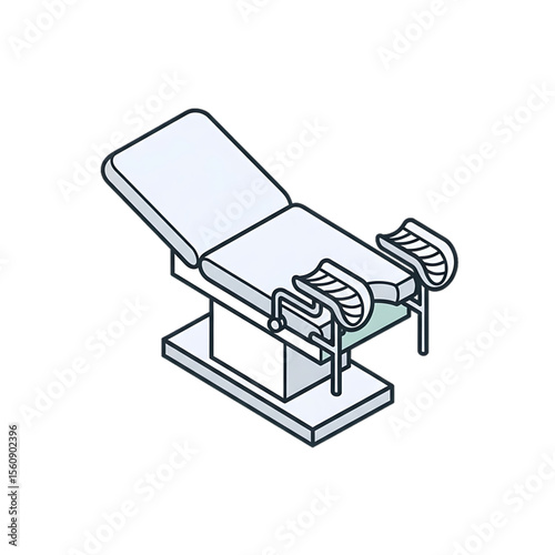 Gynecological exam chair for clinical use.
