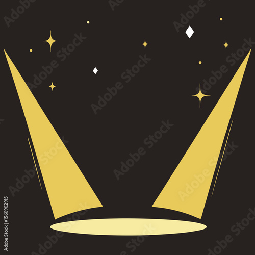 Elegant design of golden glitter and shimmering festive elements with sparkles