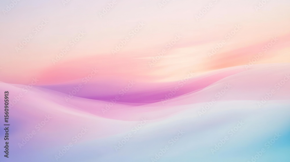 Obraz premium Pastel-hued, soft waves