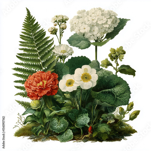 botanical and scientific illustrations, A premium resource for art historians, designers and publishers. Ready to cut. Isolated on white background, no shadows.