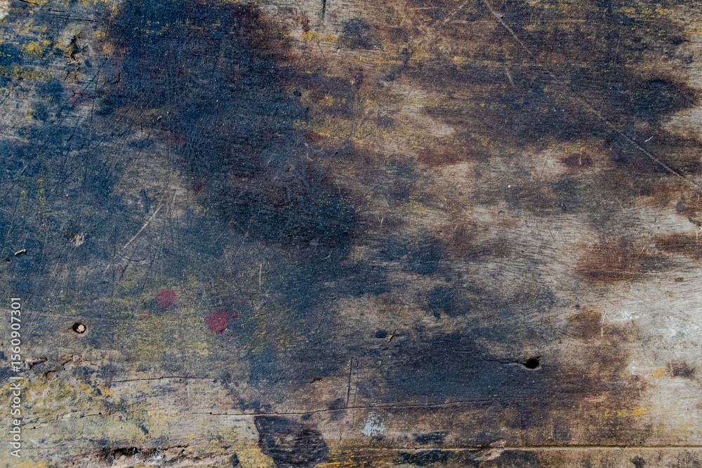 Naklejka premium Real Photographed: Old Grunge Wood Table Texture - 4K Resolution