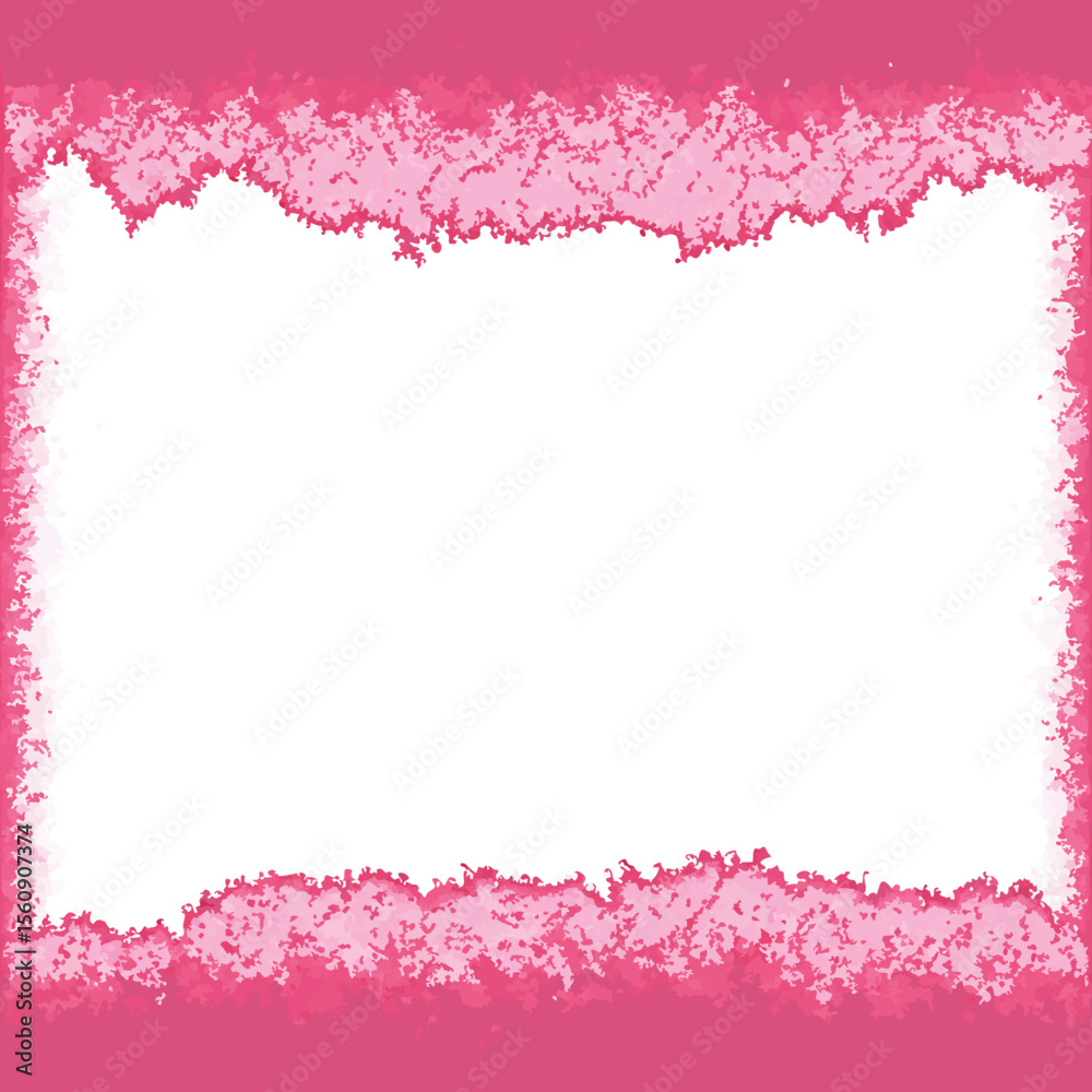 Obraz premium Pink watercolor textured frame with transparency for versatile design projects