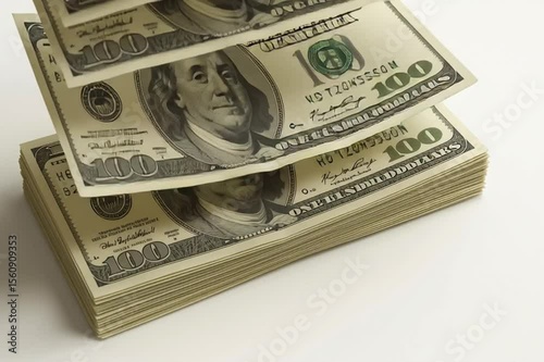 Los billetes se levantan del fajo y desaparecen