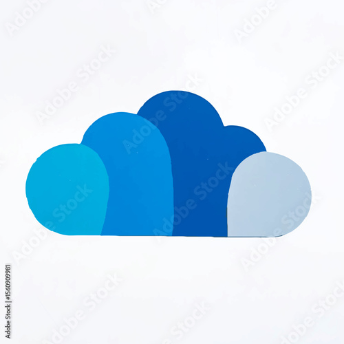 Layered Blue Clouds Illustrate Modern Cloud Computing


