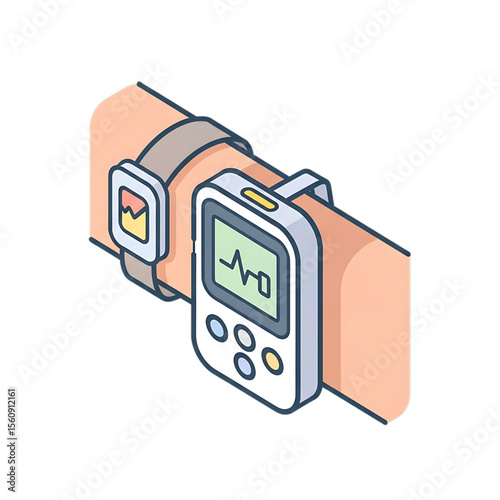 Wrist glucose monitor for diabetes tracking.
