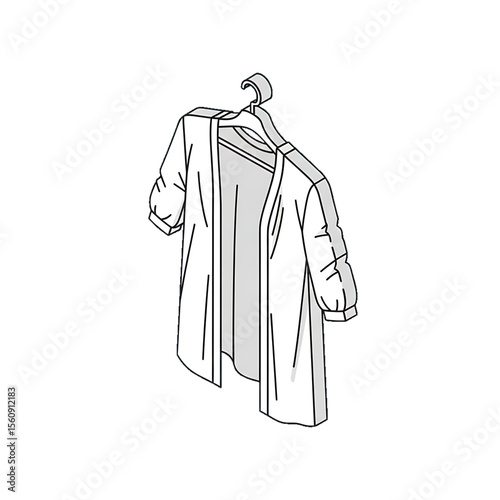 Hanging hospital gown for patient use.