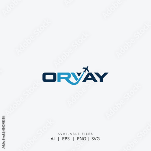 Modern Abstract Airline and Travel Company Logo, Sleek Vector Logo for Travel Agencies