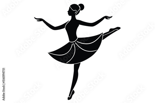 silhouette of a ballerina