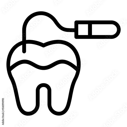tooth scaling icon line