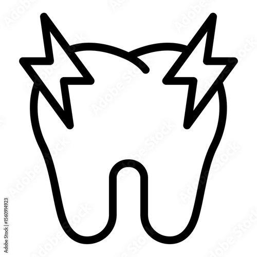 toothache icon line