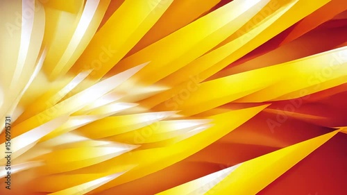 Abstract geometric design of overlapping diagonal lines in warm, vibrant colors