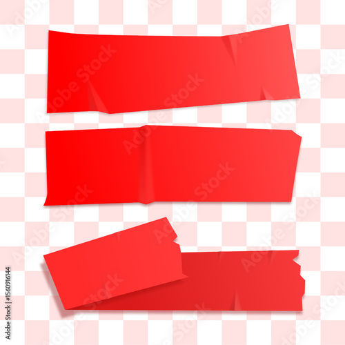 set of red sticky paper background