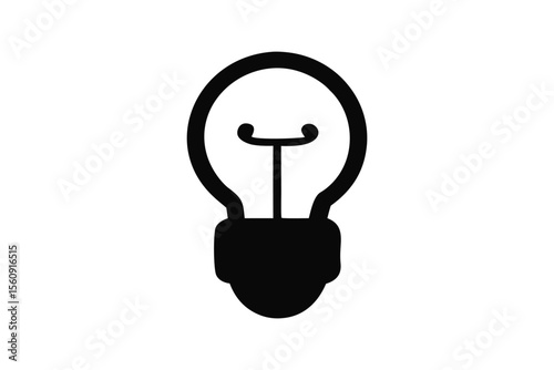 simple vector illustration of a light bulb
