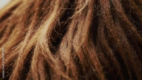 Close-up View of Textured Brown Dreadlocks