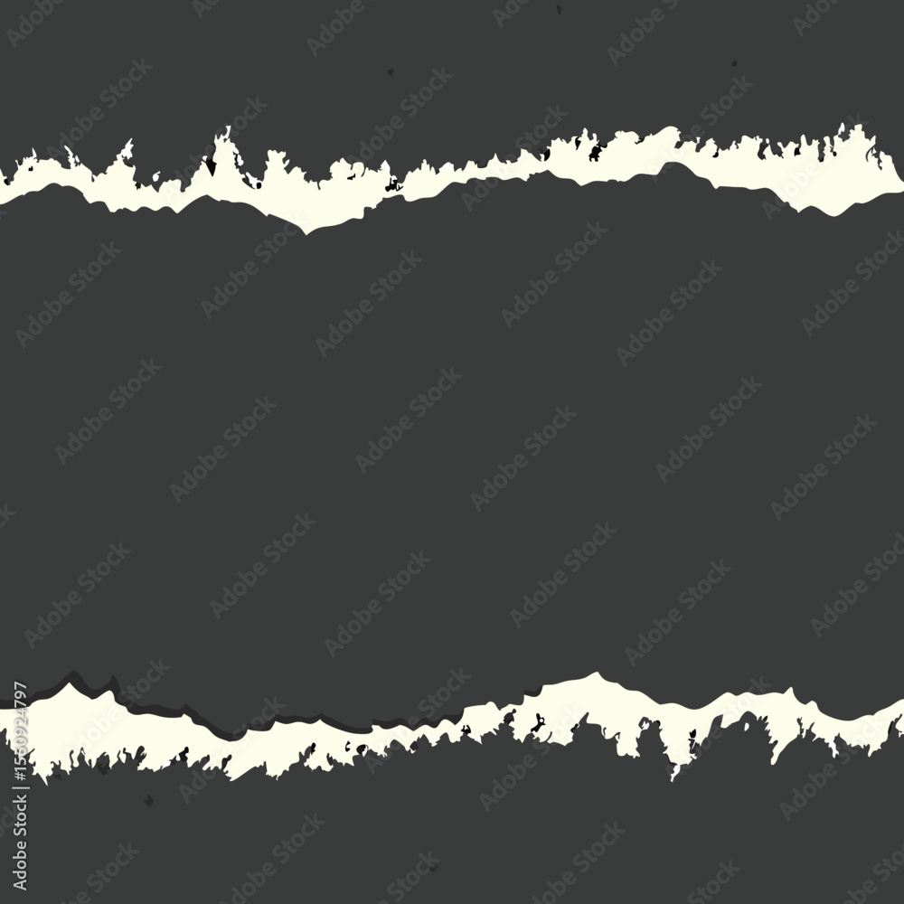 Fototapeta premium Abstract grey background with cream tattered edges for creative design and illustration